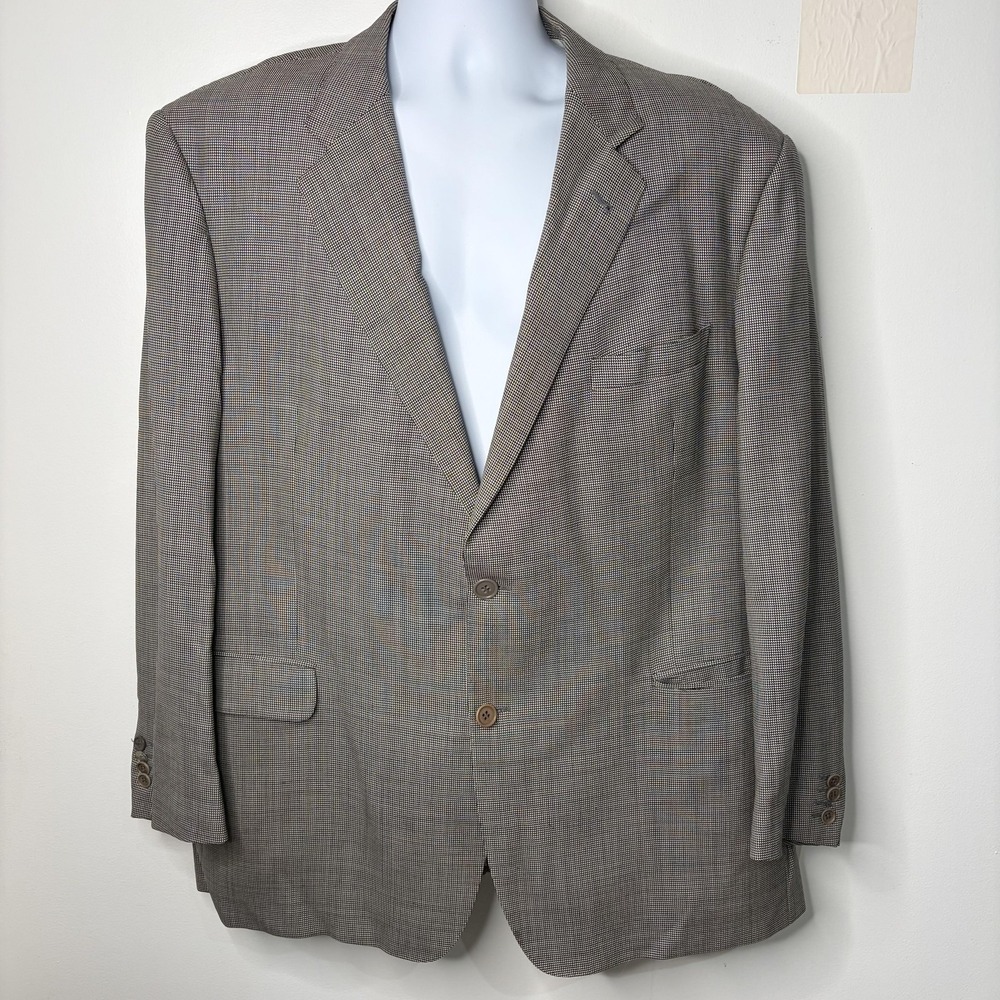 Ermenegildo Zegna Coppley Blazer Mens 50 Gray Check Wool 2 Button Trofeo Canada